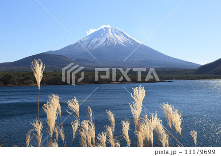 本栖湖と富士山 13179699