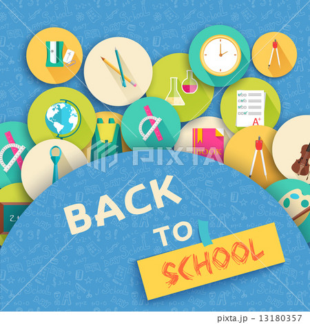 back to school abstract background of flat icons purse in shop c back to school abstract background of flat icons purse in shop c 13180357
