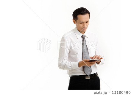Asian Man in Business Attire on White Background Asian Man in Business Attire on White Background 13180490