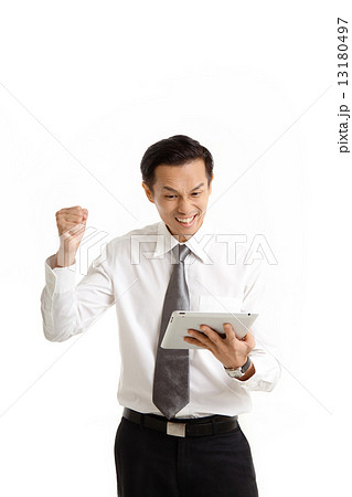 Asian Man in Business Attire on White Background Asian Man in Business Attire on White Background 13180497