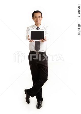 Asian Man in Business Attire on White Background Asian Man in Business Attire on White Background 13180501