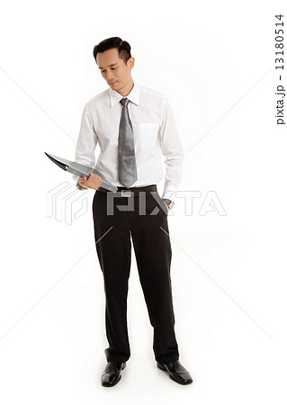 Asian Man in Business Attire on White Background Asian Man in Business Attire on White Background 13180514