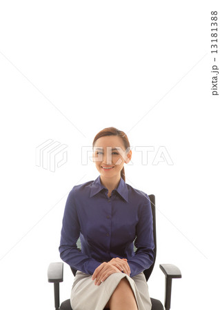 Asian Female Business woman on White Background 13181388