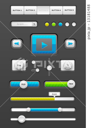 web interface ui elements. Vector illustration 13181488