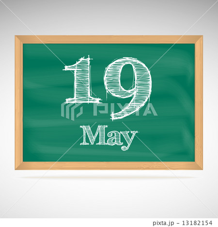 May 19, inscription in chalk on a blackboard May 19, inscription in chalk on a blackboard 13182154