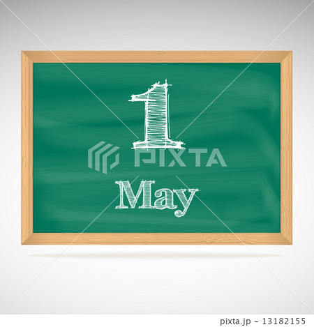 May 1, inscription in chalk on a blackboard May 1, inscription in chalk on a blackboard 13182155