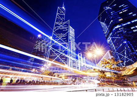 traffic in city at night 13182905