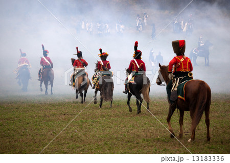 History fan in military costume, Austerlitz History fan in military costume, Austerlitz 13183336
