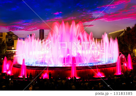 The famous Montjuic Fountain in Barcelona. 13183385