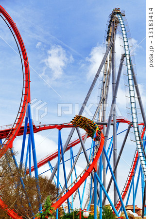 Roller Coaster in amusement  park. 13183414