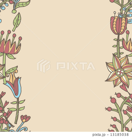 Flower border, seamless texture with flowers. Use as greeting card Flower border, seamless texture with flowers. Use as greeting card 13185038