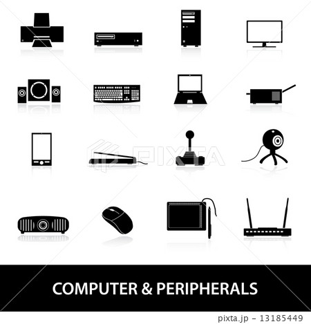 computer peripherals icons eps10 computer peripherals icons eps10 13185449
