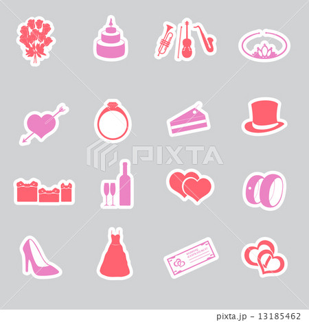 wedding stickers set eps10 13185462