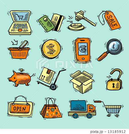 E-commerce color icons set E-commerce color icons set 13185912