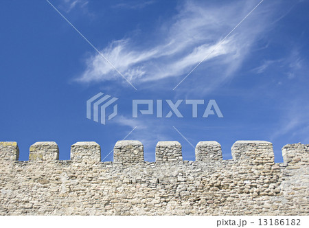 Merlons of an old fortress wall Merlons of an old fortress wall 13186182