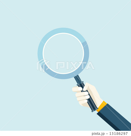 Magnifying glass in a hand 13186297