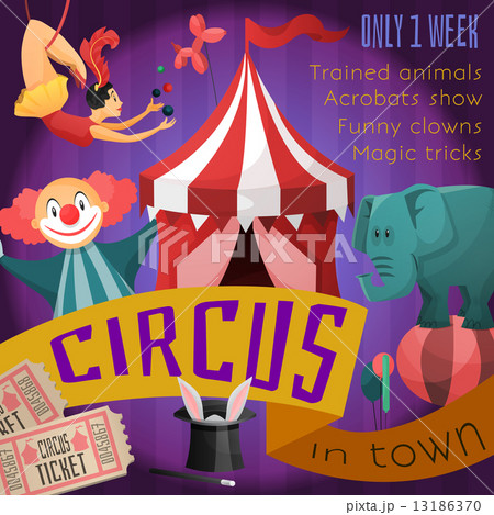 Circus retro poster 13186370