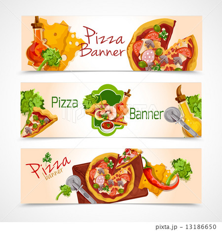 Pizza banners set 13186650