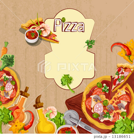Pizza background template 13186651