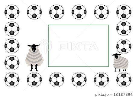 15未年ひつじのイラスト写真フレーム年賀状のイラスト素材