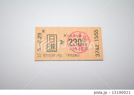 川越線の軟券切符 13190021
