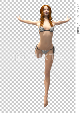 水着の女性 合成用背景透過リアル 3DCG イラスト素材 水着の女性 合成用背景透過リアル 3DCG イラスト素材 13194772