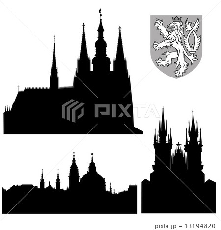 famous landmarks of Prague - vector famous landmarks of Prague - vector 13194820