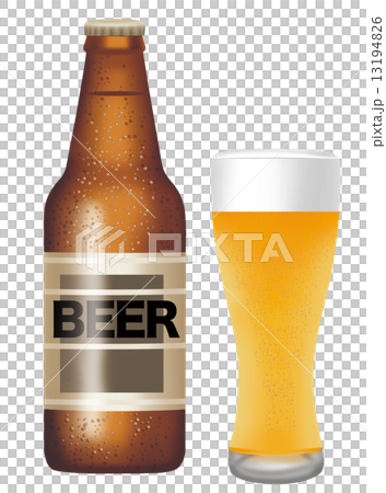 啤酒瓶和啤酒杯 13194826