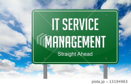 IT Service Management on Green Highway Signpost. 13194963