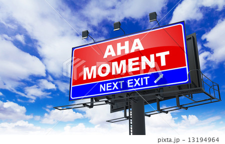 Aha Moment on Red Billboard. 13194964