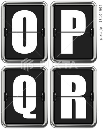Letters O P Q R on Mechanical Scoreboard. 13194992