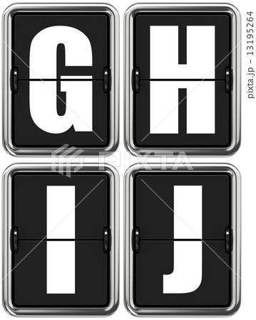 Letters G, H, I, J on Mechanical Scoreboard. Letters G, H, I, J on Mechanical Scoreboard. 13195264