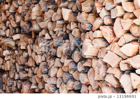Woodpile from dry oak logs. 13196691