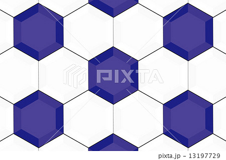 背景素材壁紙 六角形 六角 ハニカム構造 ハニカム スポーツ ボール サッカー フットボール のイラスト素材