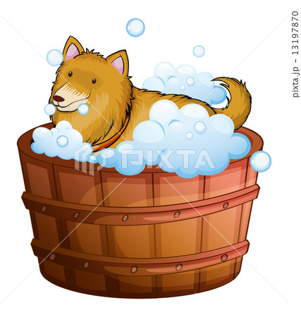 A big dog at the bathtub A big dog at the bathtub 13197870