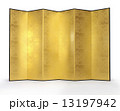 シンプルな金屏風 13197942