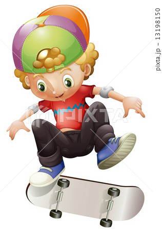 A young man skateboarding A young man skateboarding 13198150