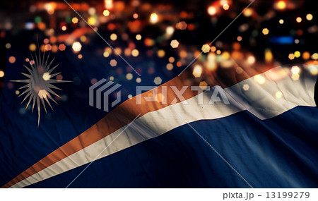Marshall Islands National Flag Light Night Bokeh Abstract Background Marshall Islands National Flag Light Night Bokeh Abstract Background 13199279