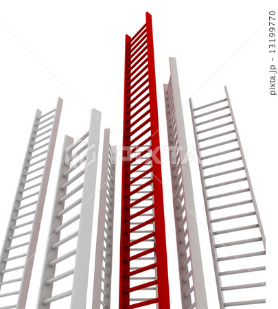 Ladder leader, as a concept idea of success and permanence 13199770