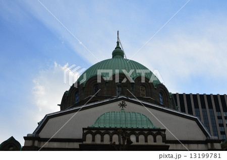 神田 ニコライ堂の丸屋根 東京都千代田区神田 の写真素材