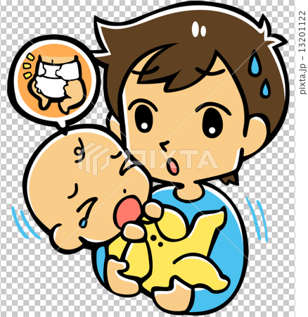 赤ちゃんとパパ(おむつ) 13201122