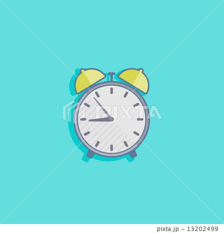 simple vector illustration with an alarm clock icon flat design simple vector illustration with an alarm clock icon flat design 13202499