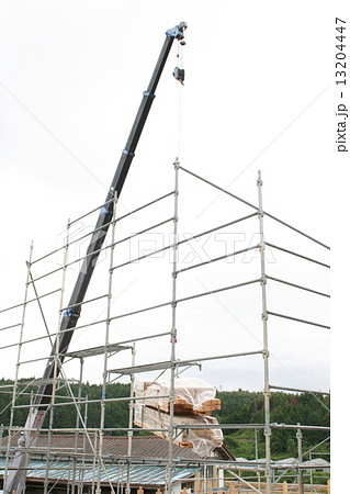 家　上棟式　建築中 13204447