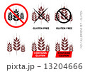 Brown Vector Gluten Free Signs isolated on white background 13204666