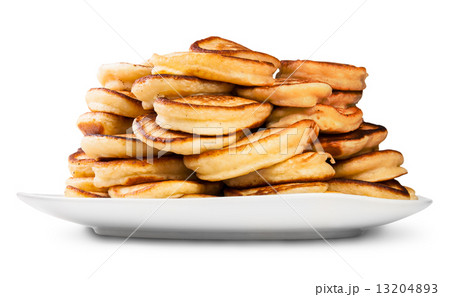 Pile Of Pancakes On A White Plate Pile Of Pancakes On A White Plate 13204893