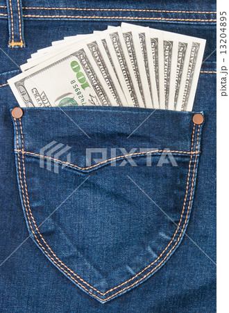 Some Dollars In A Pocket Of Jeans Some Dollars In A Pocket Of Jeans 13204895