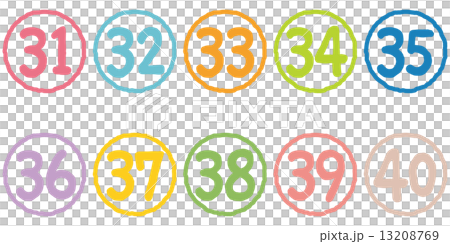 Colorful number 30 th Colorful number 30 th 13208769