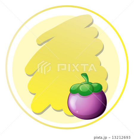 An empty round template with an eggplant An empty round template with an eggplant 13212693