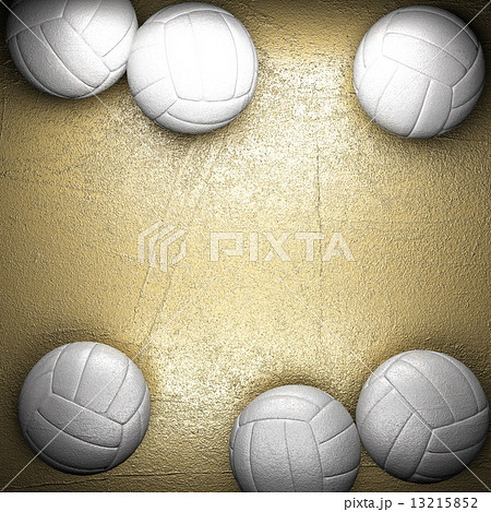 Volleyball ball and golden wall background - Stock Illustration [13215852]  - PIXTA