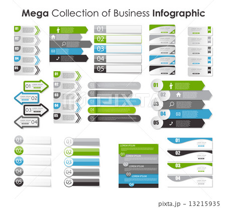 Collection of Infographic Templates for Business Vector Illustration 13215935